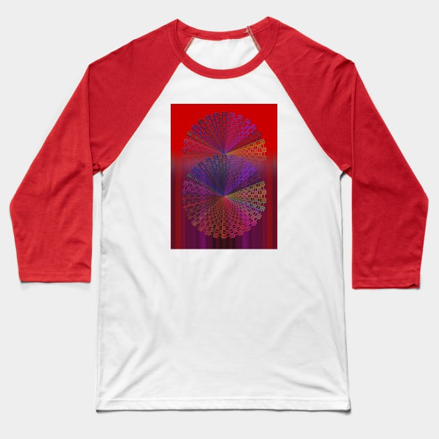 Binary mandala Baseball T-Shirt by mkbl